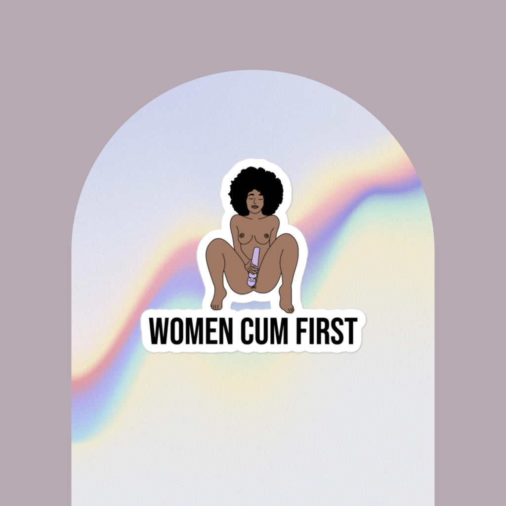 Women C*m First Stickers for Laptops, Notebooks Bubble-free stickers