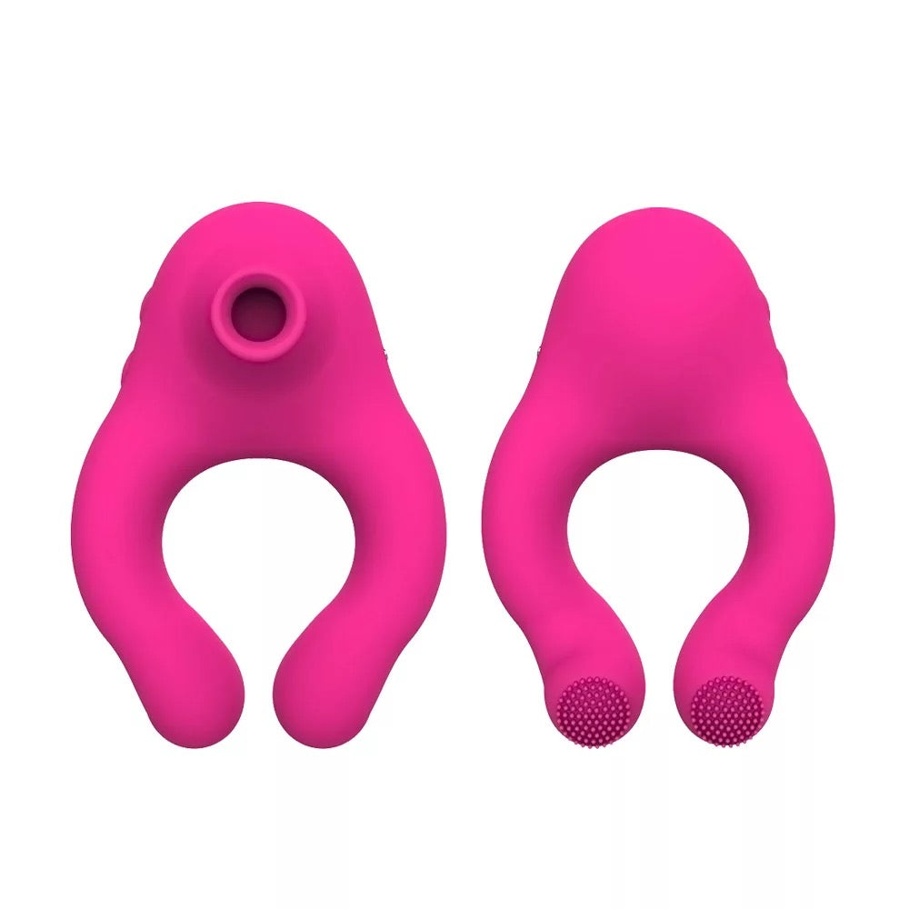Magical Cock Ring | Clitoral Sucking Vibrator | Great for Partners | Adult Toy